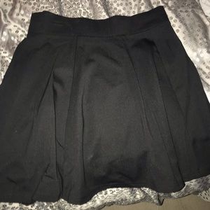 Black flare skirt